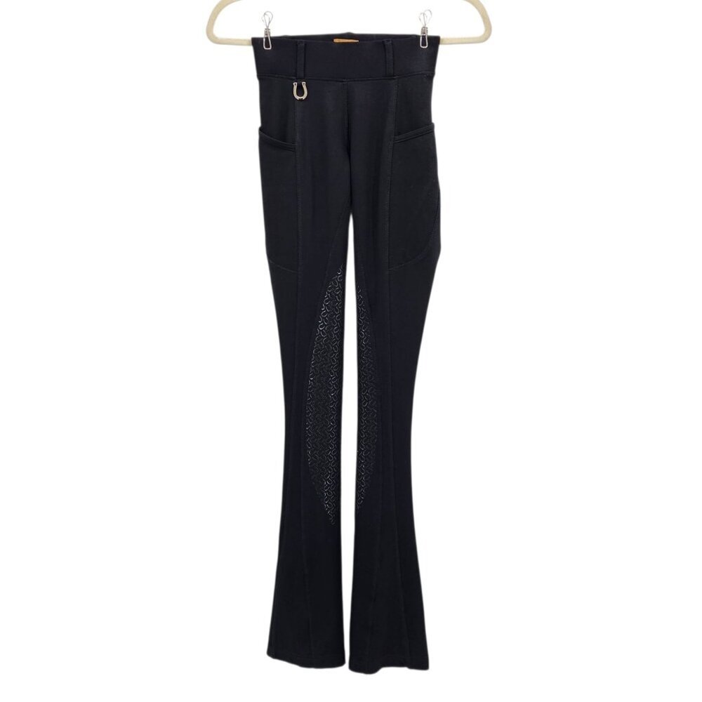 Hartmeyer Saddlery Girls 22L Long Pants Equestrian Riding Britches Black Bootcut